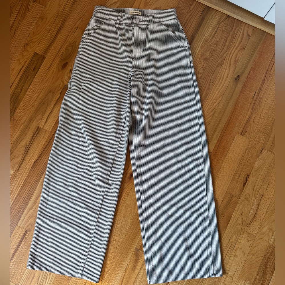 GRLFRND Angelina Baggy Slouch Jean in Ticking Stripe